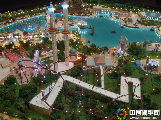 游樂(lè)場(chǎng)設(shè)備演示沙盤模型，燃?xì)獍踩鹿恃菔旧潮P模型