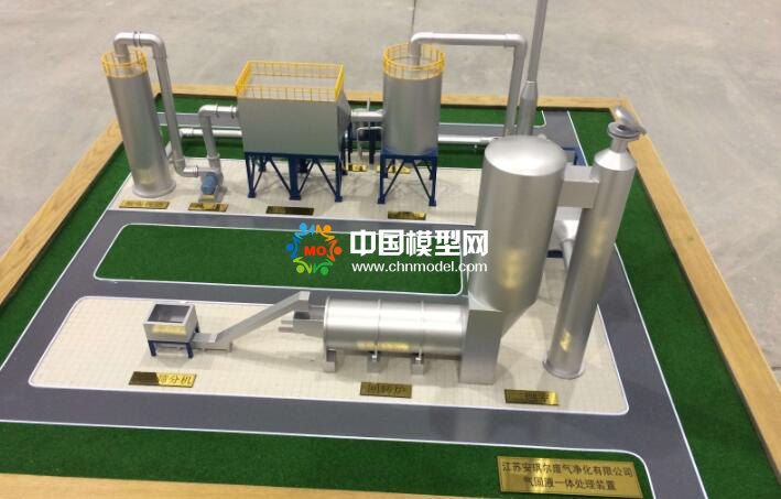 氣固液一體處理沙盤模型