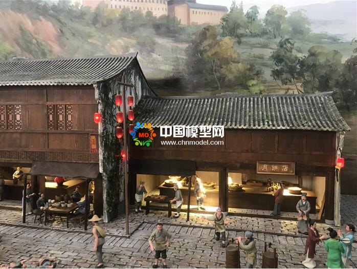 超逼真的場(chǎng)景微縮老街沙盤模型