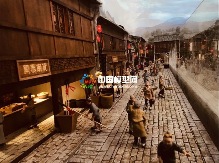 超逼真的場(chǎng)景微縮老街沙盤模型
