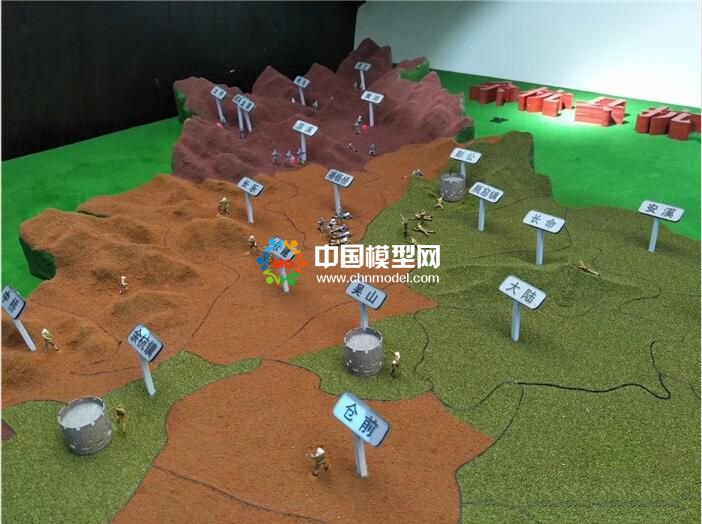 余杭縣抗日根據(jù)地示意圖沙盤(pán)