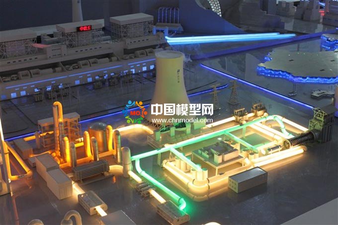華能電廠沙盤模型，火電廠模型，發(fā)電廠沙盤