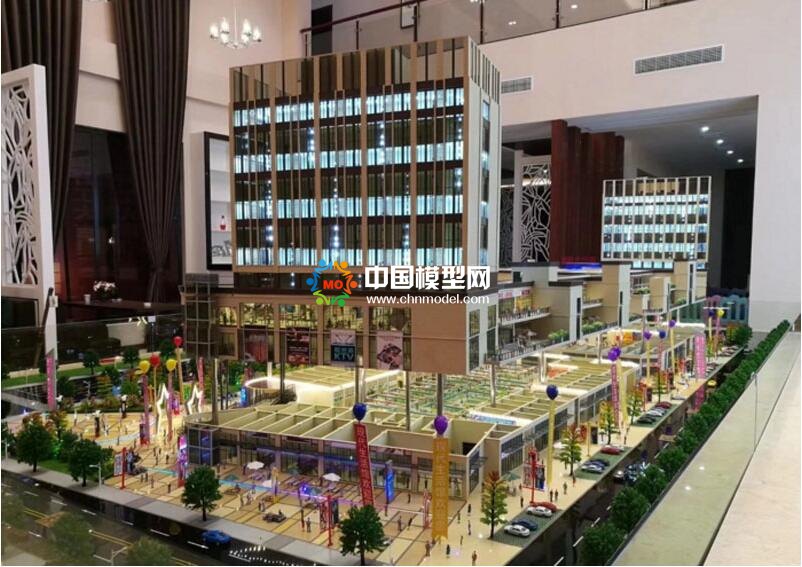 現(xiàn)代生活廣場沙盤模型