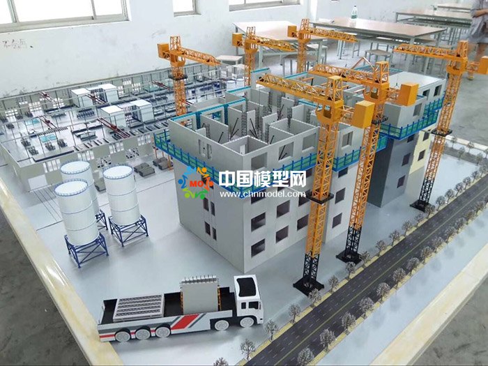 剪刀墻結(jié)構(gòu)吊裝模型，PC構(gòu)建生產(chǎn)線模型  