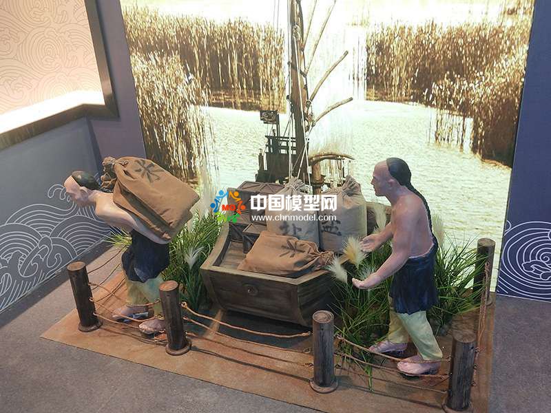 古代制鹽場(chǎng)景沙盤(pán)模型