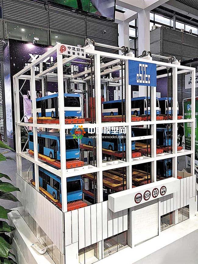 老舊小區(qū)改造立體升降車庫模型