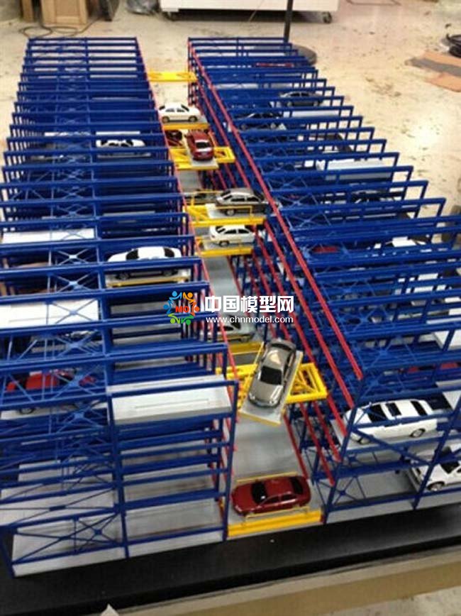 老舊小區(qū)改造立體升降車庫模型