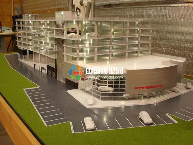汽車展館沙盤模型，汽車展廳4S店沙盤模型