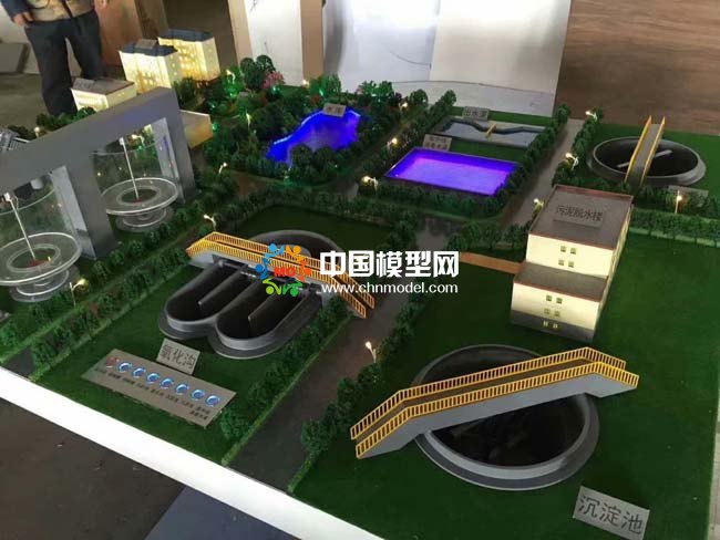 水環(huán)境監(jiān)測(cè)處理沙盤模型