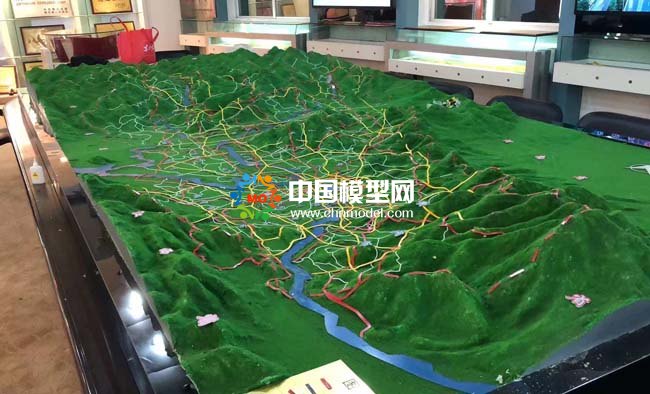 湖北公路局轄區(qū)路網沙盤模型