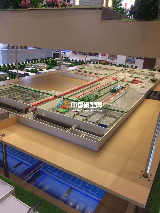 大型污水處理廠沙盤模型