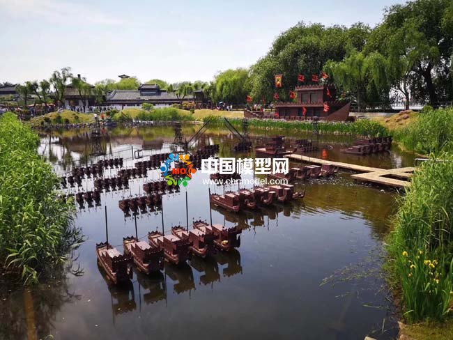 火燒赤壁微縮場(chǎng)景沙盤模型