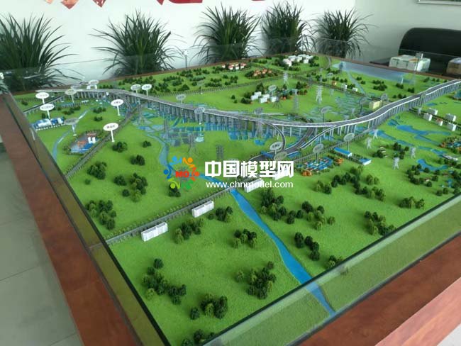 高速公路沙盤，橋梁隧道沙盤模型