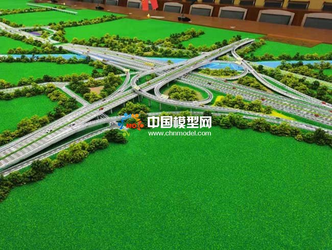 高速公路沙盤，橋梁隧道沙盤模型