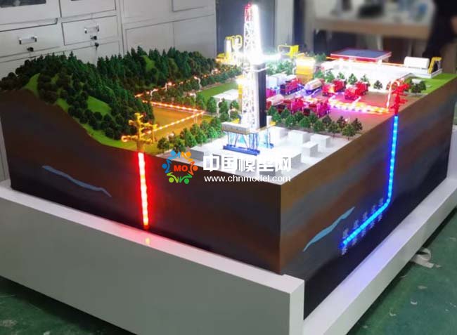 天然氣開采流程作業(yè)運(yùn)輸加氣站沙盤模型