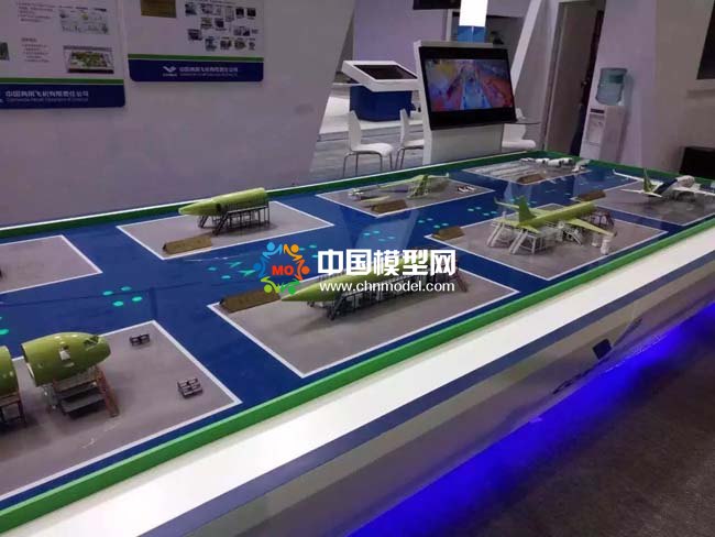 中國商飛C919大型客機(jī)總裝制造中心沙盤模型