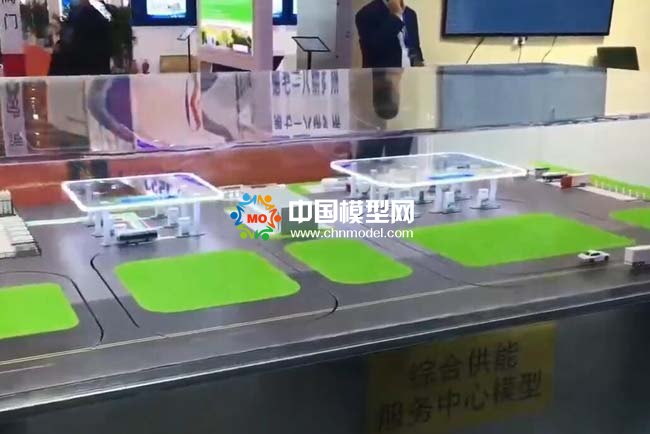 氫電油綜合供能服務中心沙盤模型