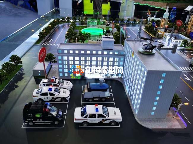 公安科技創(chuàng)新立體化防控體系沙盤(pán)模型