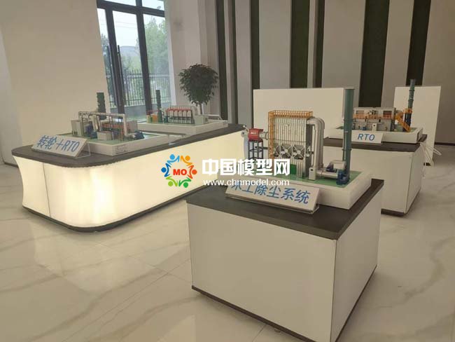 轉(zhuǎn)輪+RTO廢氣處理除塵沙盤(pán)模型
