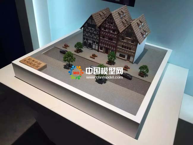 歐洲中部木架構(gòu)民居建筑模型