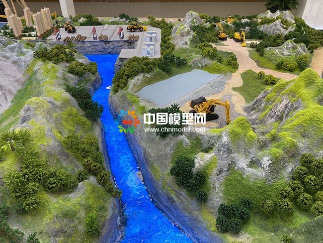 液壓挖掘機(jī)工作場(chǎng)景沙盤模型