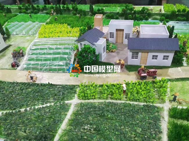 現(xiàn)代農村田間勞作沙盤模型