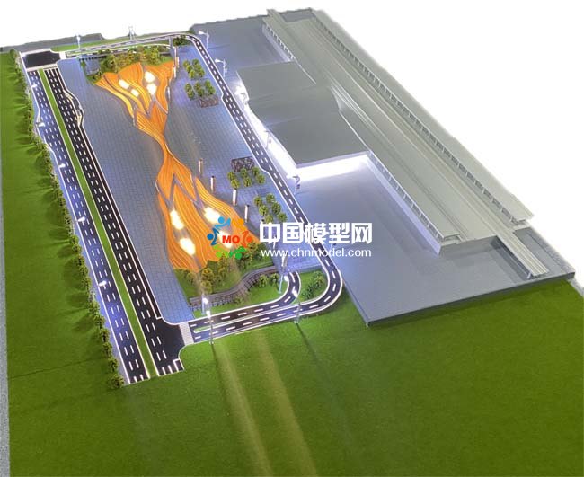 高鐵站沙盤模型