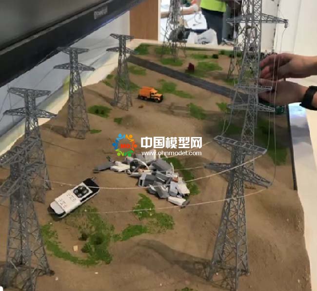 高壓電塔施工沙盤(pán)模型