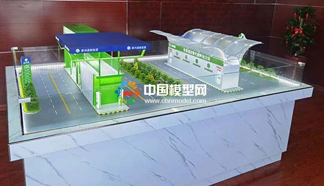 新能源加注站沙盤模型