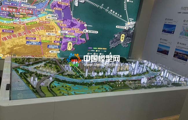 橫琴一江兩岸規(guī)劃沙盤(pán)模型