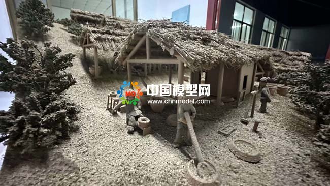 長沙窯銅官陶瓷燒制技藝復(fù)原場景沙盤模型