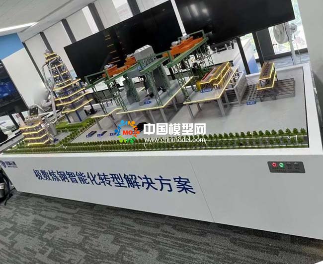 極數(shù)煉鋼智能化轉(zhuǎn)型解決方案沙盤(pán)模型