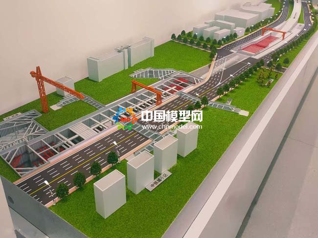 ???????城市軌道交通地鐵站施工沙盤(pán)模型