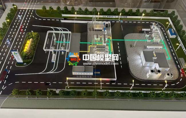 PEM制氫加氫一體化加氫站沙盤模型