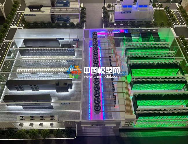 雙排微模塊一體化機房沙盤模型