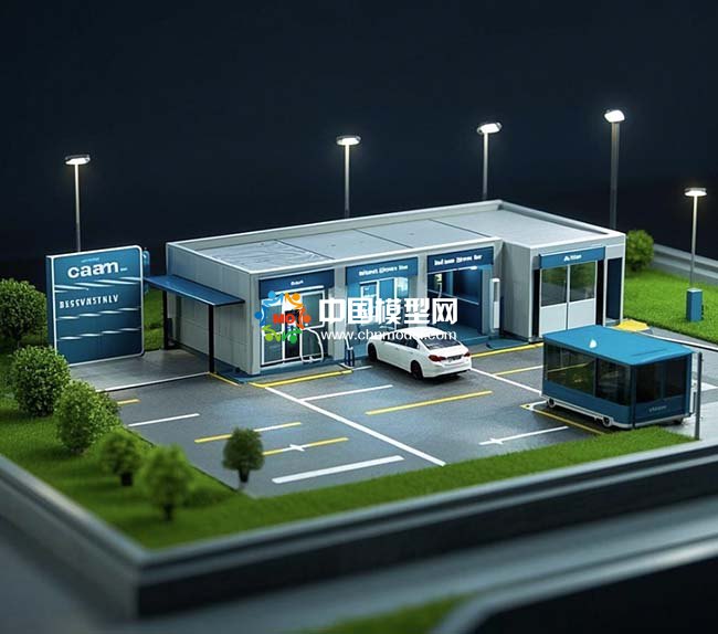 換電站沙盤模型，生動展現(xiàn)換電站全貌