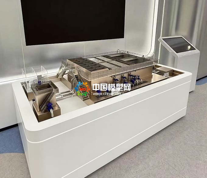 一體化常規(guī)水處理系統(tǒng)沙盤模型